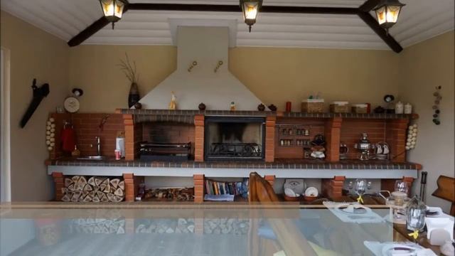 Готовая заводская барбекю с русской печью, мангалом и казаном смотреть онлайн