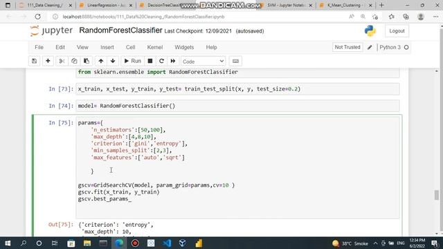 RandomForestClassifier смотреть онлайн