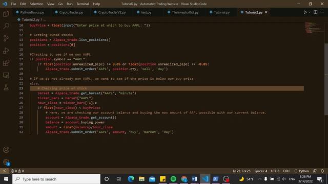 Automated Stock Trading with Python: Adding Decision Making смотреть онлайн