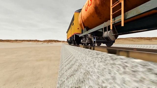 Impossible Twin Big & Small Speed Bump Side By Side Rail Tracks Vs Trains Crossing - BeamNG.Drive смотреть онлайн