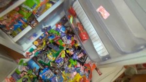 a lot of candy , REFRIGERATOR full of sweets
