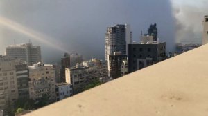 Страшный взрыв в бейруте в 4к с замедлением