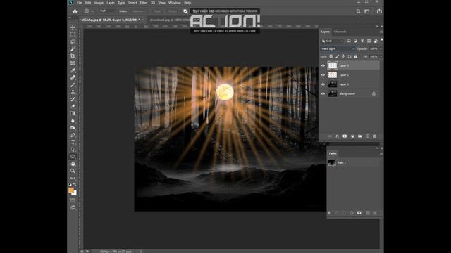 Moon Effects night mod Photo Manipulation Photoshop CC 1 смотреть онлайн