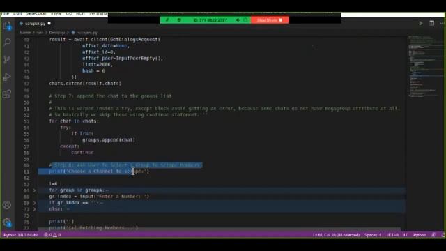 Scraping Telegram Group Members using Telethon with Python смотреть онлайн