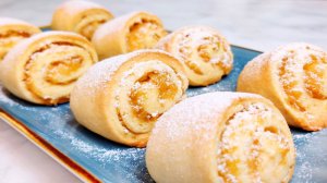 Фруктовое печенье, которое тает во рту! Рулетики с грушей и яблоком. Выпечка к чаю