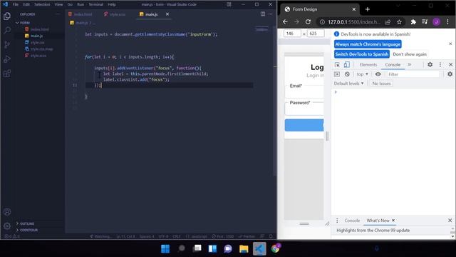 Diseño de formulario simple usando HTML, SASS Y JAVASCRIPT смотреть онлайн