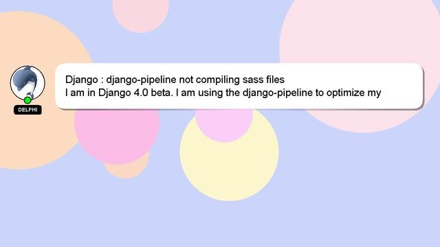 Django : django-pipeline not compiling sass files смотреть онлайн