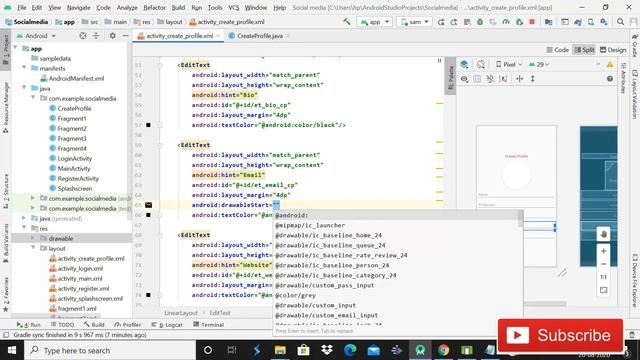 user profile firebase android studio || Social Media app using firebase смотреть онлайн