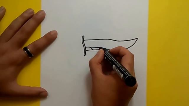 Como dibujar un cuchillo paso a paso | How to draw a knife смотреть онлайн