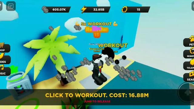 ИДУ К 100 ПЕРЕРОЖДЕНИЯМ В Strongman simulator В Roblox смотреть онлайн