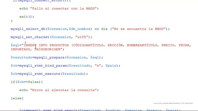 Curso PHP MySQL. Consultas preparadas Insertar registros en MySql. Vídeo 50 смотреть онлайн