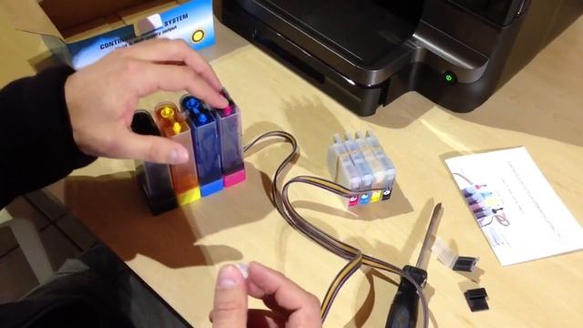 HP Officejet Pro 8600 Plus CISS Install Part 1 смотреть онлайн
