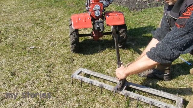 Борона к мотоблоку Кентавр. Самодельная борона. смотреть онлайн