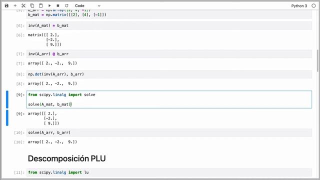 S3.7 Algebra Lineal - Demo scipy смотреть онлайн