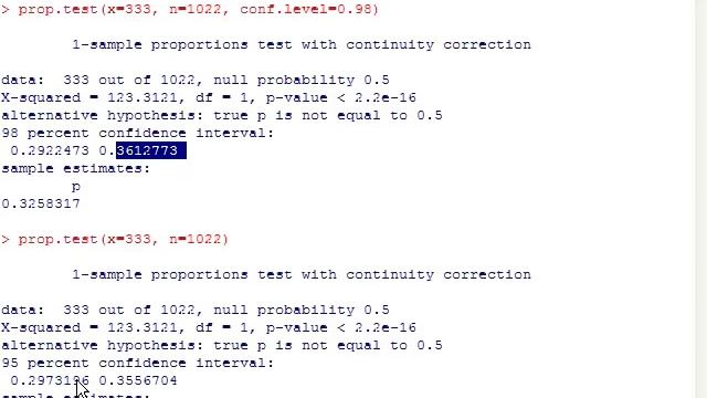 Confidence intervals on proportions in R смотреть онлайн