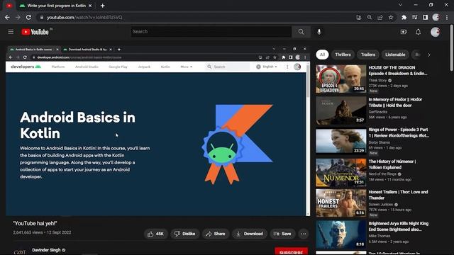 Android Basics in Kotlin (HINDI / हिन्दी) Android App Development Course - PART 1 смотреть онлайн