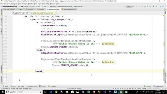 Android - SwitchCompat Example Part 2/2 (JAVA) смотреть онлайн