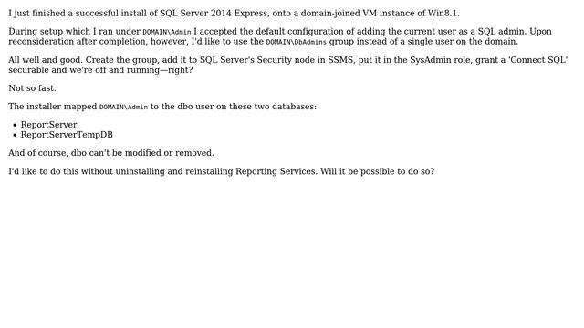 Databases: How to change the login for a database's dbo user? смотреть онлайн