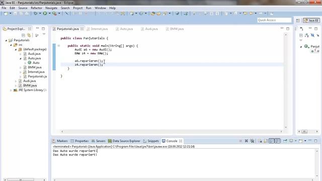 Java Tutorial Programmieren für Anfänger 34 -- Vererbung mit extends смотреть онлайн