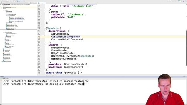 Building a Angular4+ Web App | S4P79 | Create and setup routing to the new CreateCustomerComponent смотреть онлайн