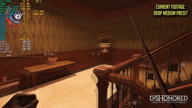 GTX 750ti 2gb on Dishonored: Death of the Outsider! 720p, 900p, 1080p FPS Benchmark Test! смотреть онлайн