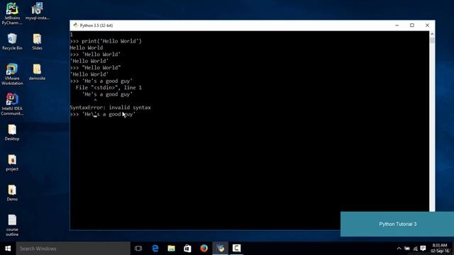 string in python| python tutorial for beginners #4 смотреть онлайн
