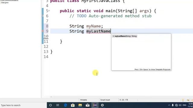 Eclipse IDE solve String naming autocompletion error/problems (variable naming error) - JAVA смотреть онлайн