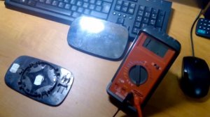 Проверка целостности встроенного обогрева зеркального элемента Renault Scenic2,Megane2