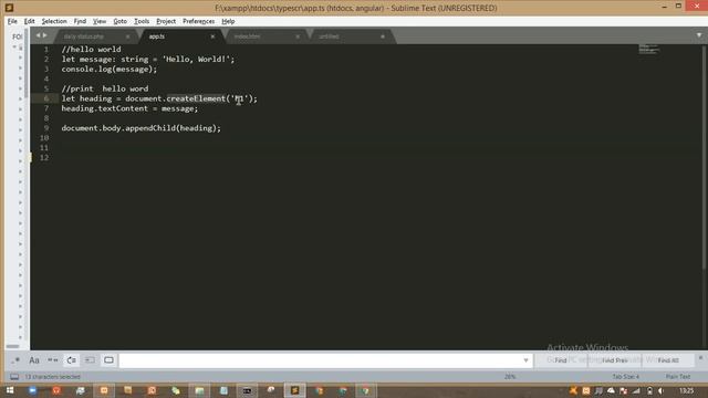 Type script "hello world" смотреть онлайн