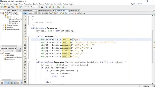 ANÁLISIS LÉXICO (Parte 22) - APP JAVA REGEX / CLASE Automata, ATRIBUTOS Y CONSTRUCTOR смотреть онлайн