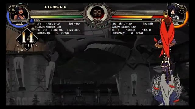 Skullgirls 2nd Encore - Eliza combo (Nekhbet Breaker) смотреть онлайн