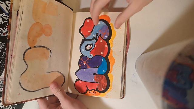 Немой  обзор на скечбук/ февраль-сентябрь