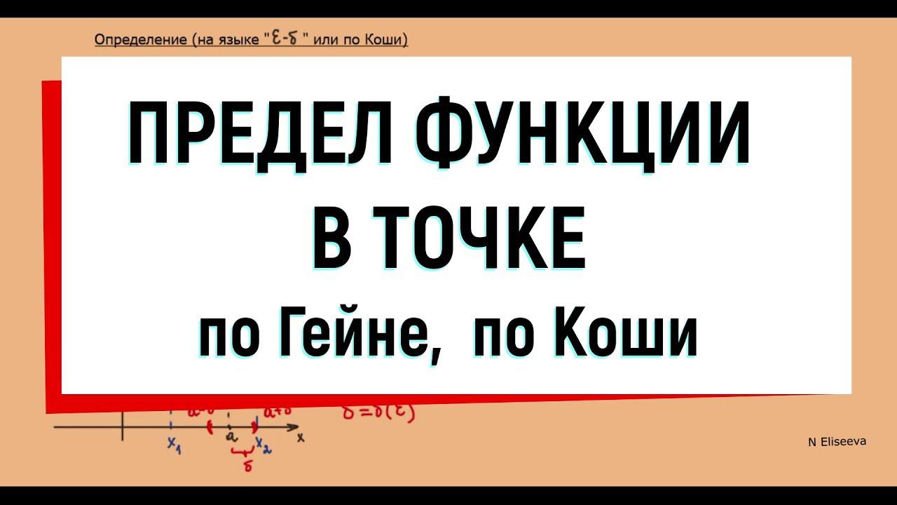 20. Предел функции в точке, определение по Гейне и по Коши. смотреть онлайн