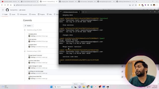 6.2 Navigating the Commit History with git log and git reflog | Unraveling Git's History - [Hindi] смотреть онлайн