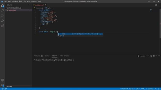 قسمت ۷۰ آموزش Javascript(Object values) смотреть онлайн