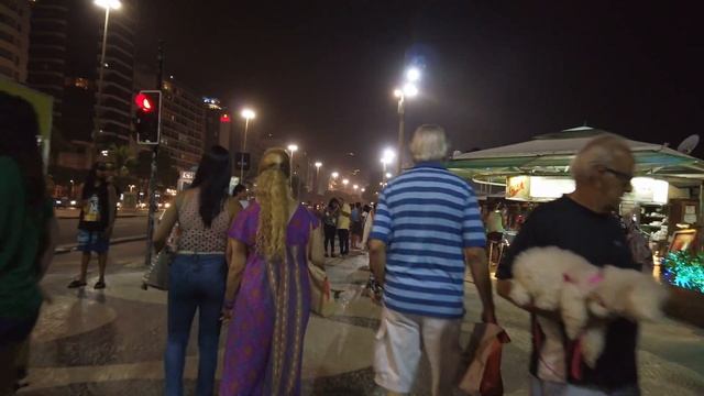 Walking Copacabana Beach at Night | ?? Calçadão (Promenade) Rio de Janeiro, Brazil |【4K】2020 смотреть онлайн