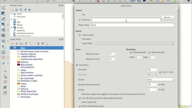 Crear un directorio TMS con Qgis (QmetaTiles) y publicar un mapa web смотреть онлайн