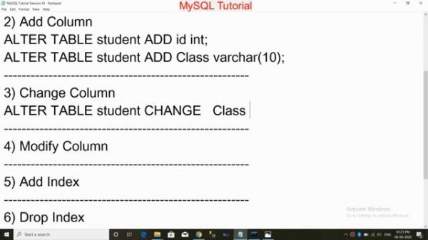 MySQL Tutorial Session - 11 || Alter Table || For Beginner To Advance || Hindi