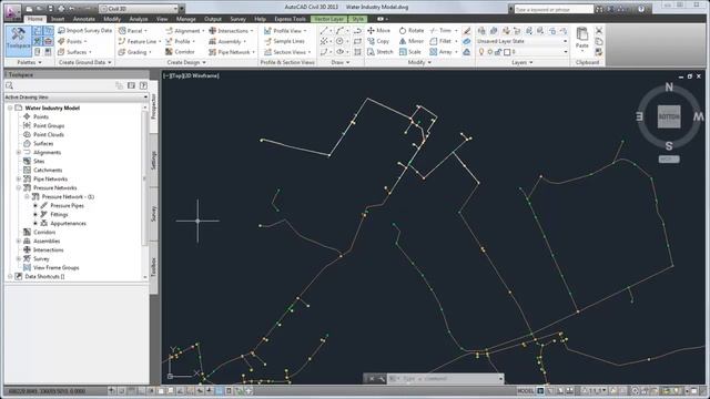 Creating a Pressure Network from a Water Industry Model. AutoCAD Civil 3D 2012 смотреть онлайн