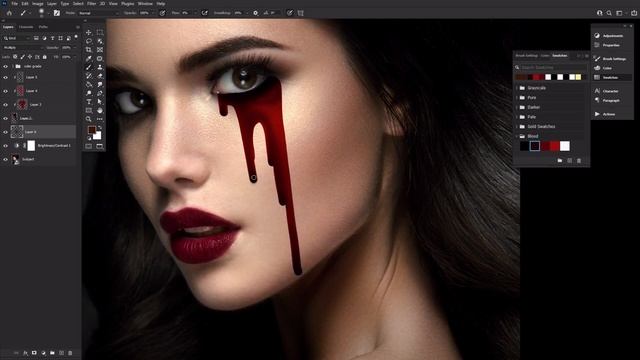 How to Make Blood Effects in Photoshop смотреть онлайн