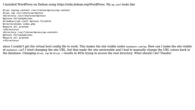 Wordpress: Move site root directory on debian смотреть онлайн