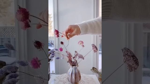 European style dried flower arrangement смотреть онлайн