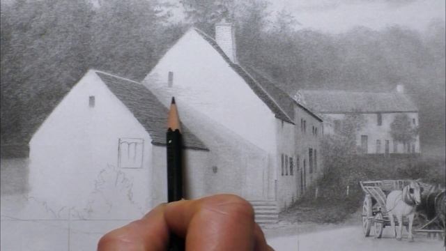 Graphite Drawing - How to Draw Trees, Horses and Buildings смотреть онлайн