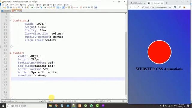 Floating Animation in CSS | CSS Animations | Webster смотреть онлайн