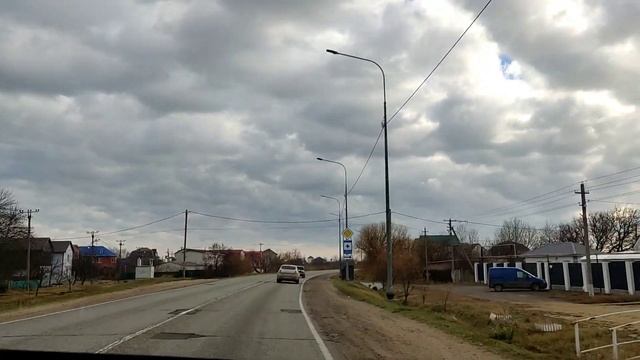 Обстановка зимой в поселке у моря. Пересыпь Темрюкский район Краснодарский край. Едем на машине. смотреть онлайн