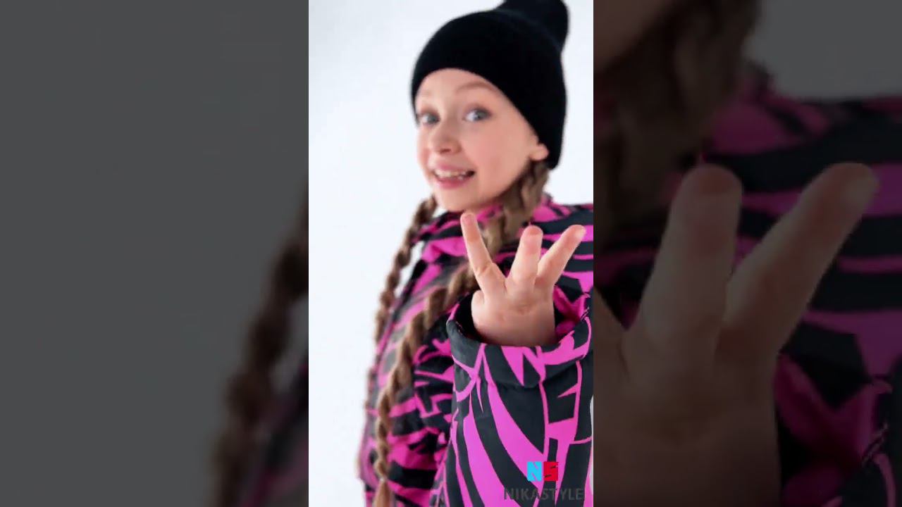 NikaStyle, зимний комбинезон 8з1823 фуксия/черный смотреть онлайн