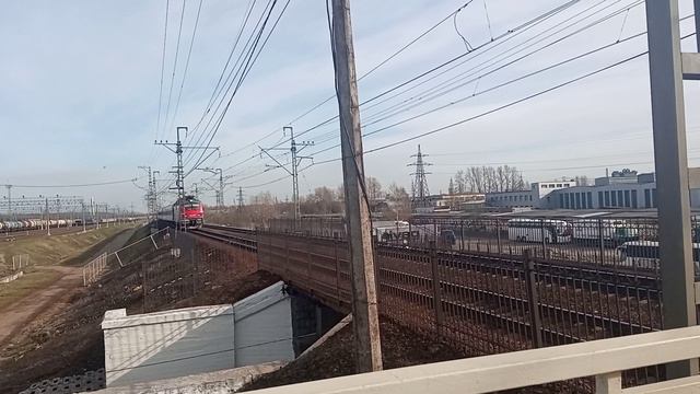 электровоз эп20 010 с скоростным поездом Невский экспресс ст. сортировочная смотреть онлайн