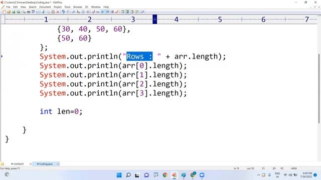 Java | Length of Jagged array | Ameerpet Technologies | By Srinivas смотреть онлайн