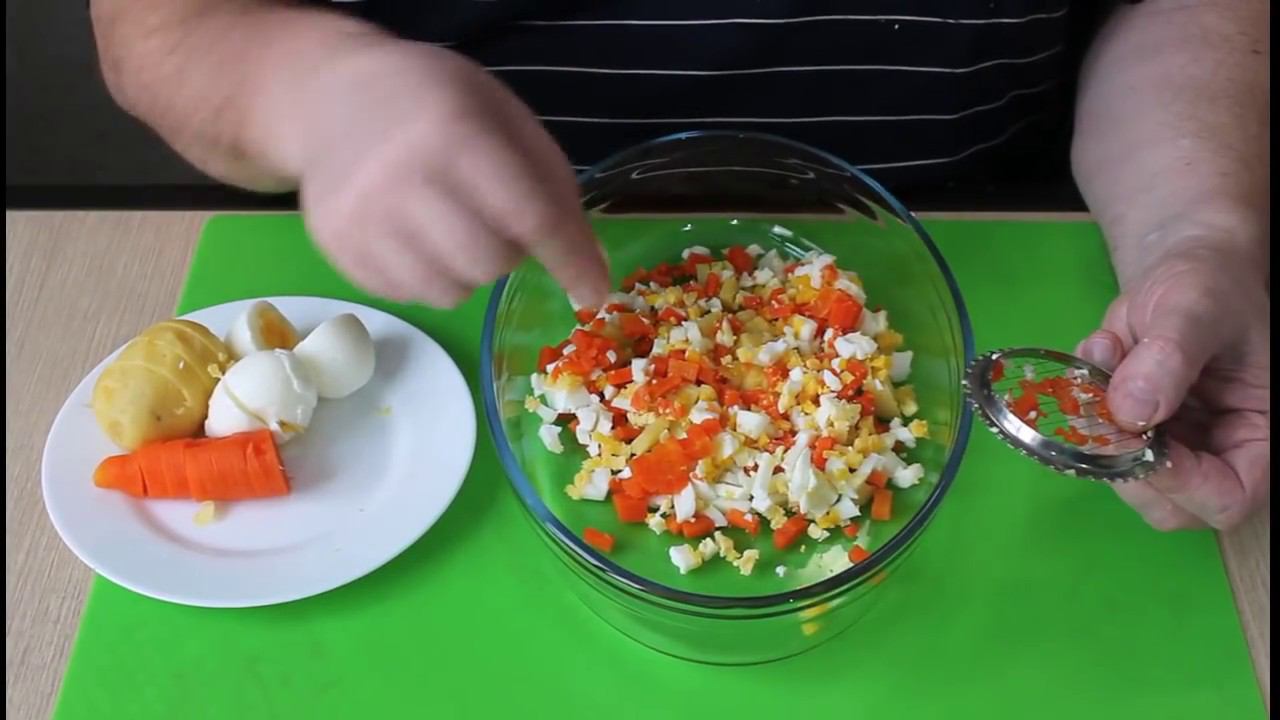 Сеточка-овощерезка для быстрого приготовления салата оливье. смотреть онлайн