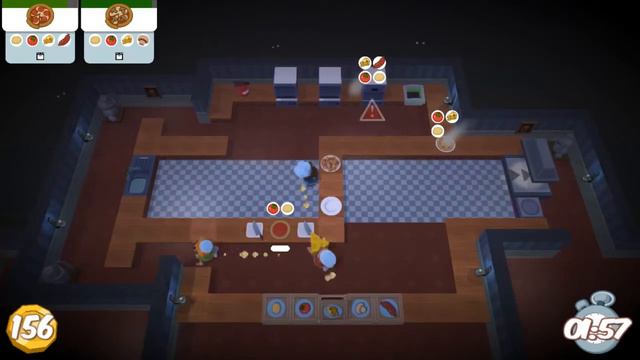 [World Record] Overcooked Level 4-1 3 player coop 3 stars score 364 смотреть онлайн